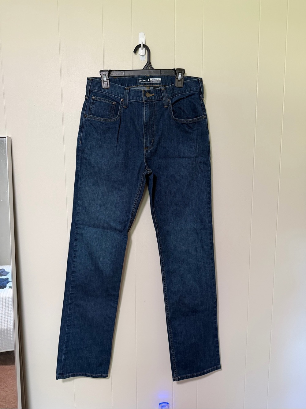 Carhartt Men's Dark Blue Relaxed Jeans